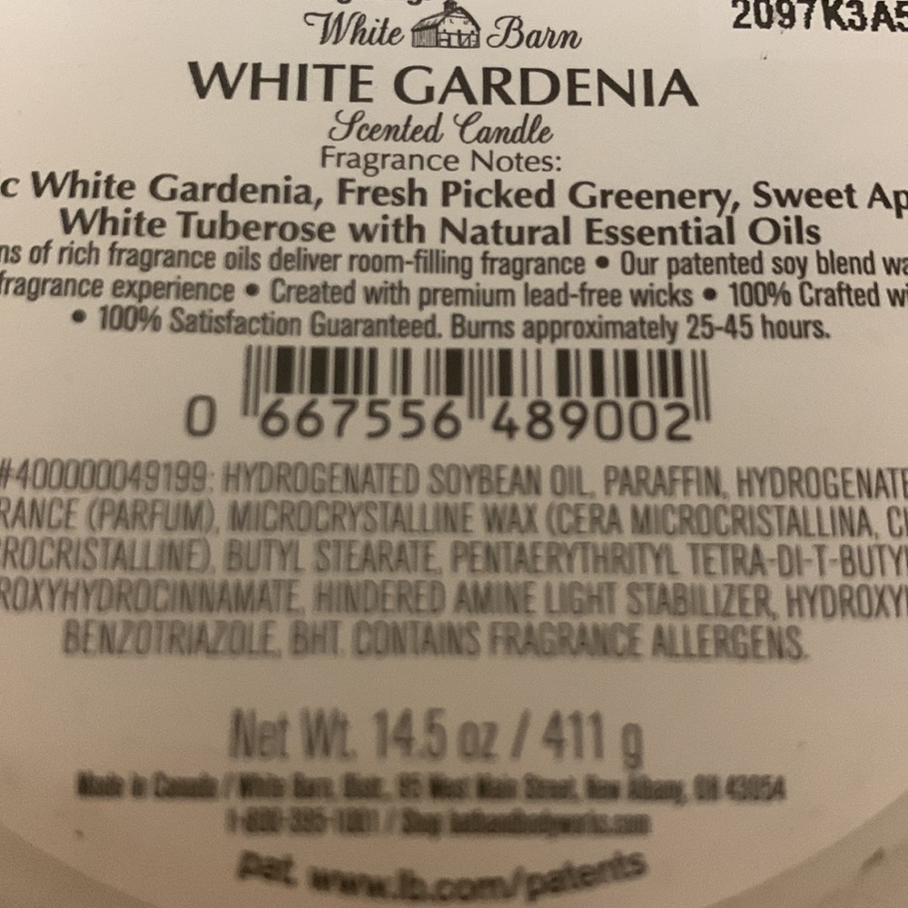 WHITE GARDENIA CANDLE - Picture 5 of 5